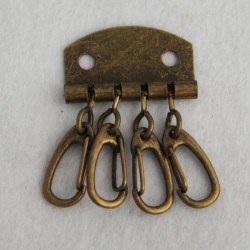 Ключница на 4 ключа, цвет бронза состаренная