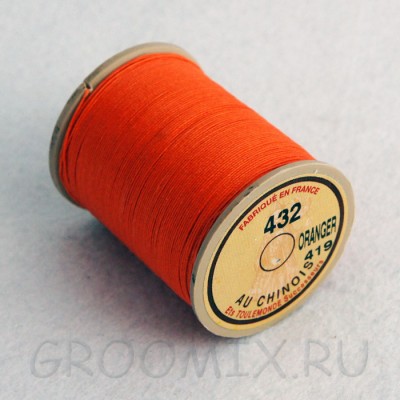 Нитки льняные вощенные Lin Cable оранж-419